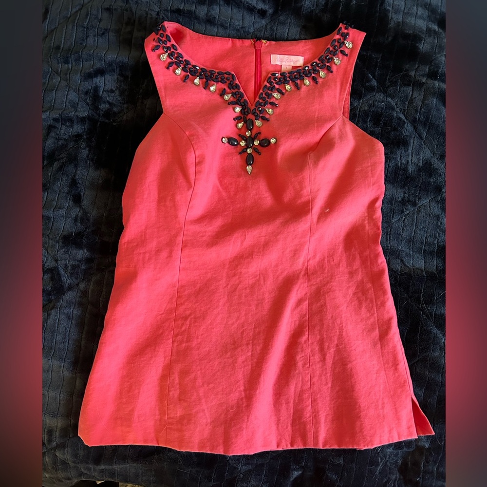 Pink jewel embroidered top